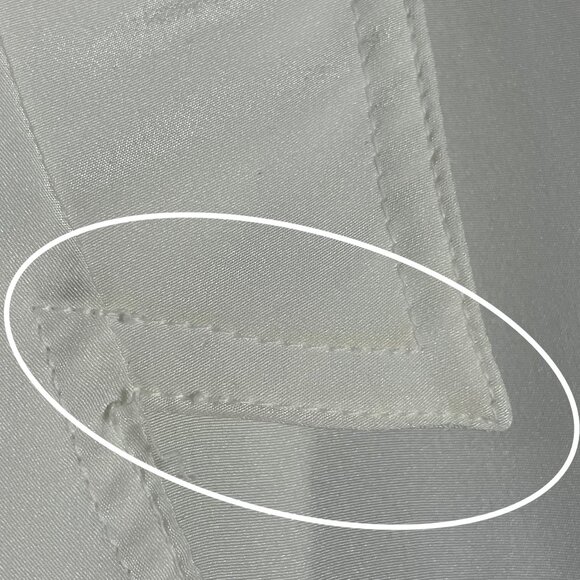 Vintage 80s Blouse Double Breasted Women White Button-Up‎ Long Sleeve Office Top - Picture 8 of 12